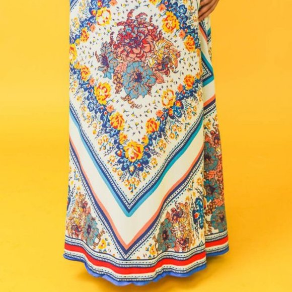 Multicolor Print Maxi Skirt - Picture 2 of 5